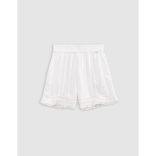 IKKS Ecru shorts with lace details bohemian spirit for girls