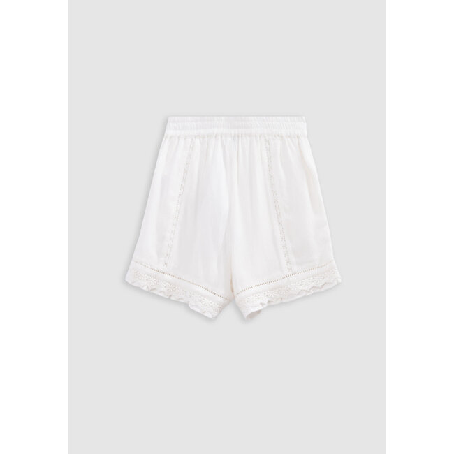 IKKS Ecru shorts with lace details bohemian spirit for girls