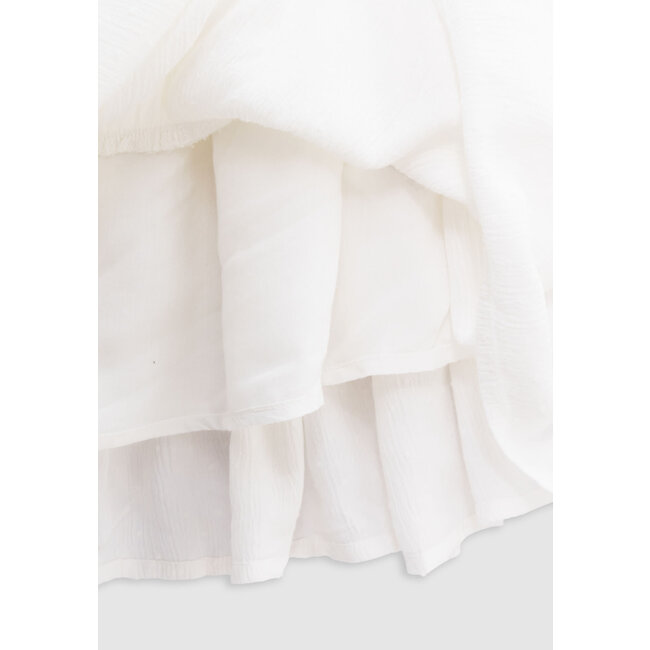 IKKS Short white jacquard dress with duster pattern for girl