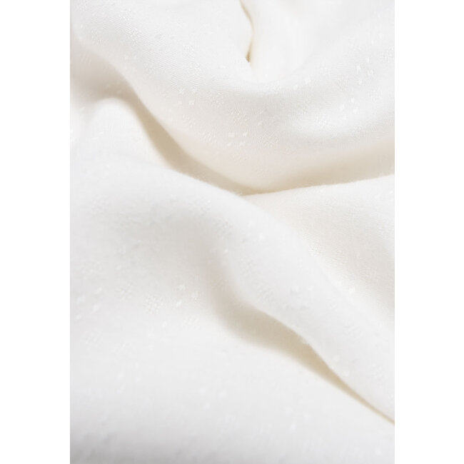 IKKS Ecru jacquard embroidered bib dress for girl