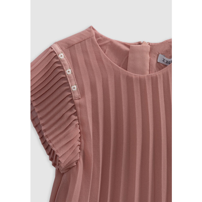 IKKS Medium pink pleated dress for girls