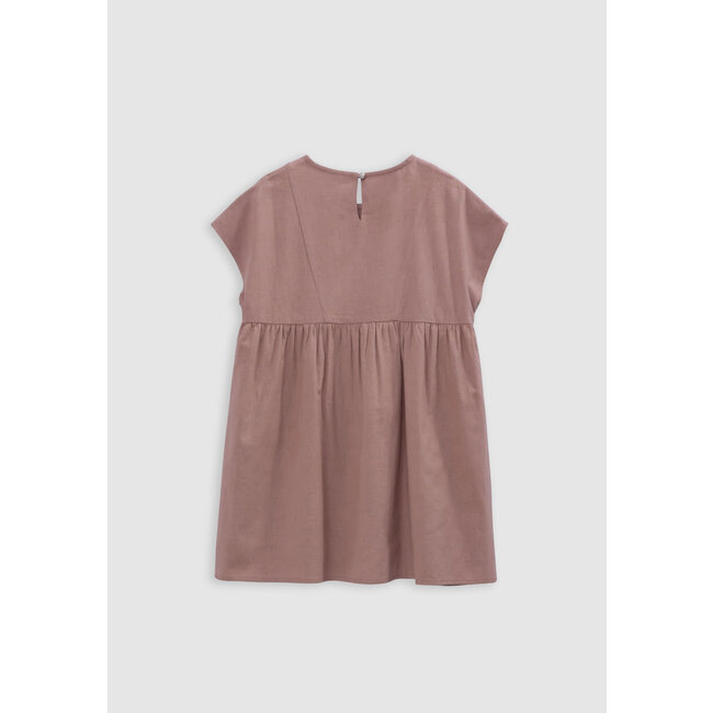 IKKS Pink dress with embroidered shoulders and front for girl