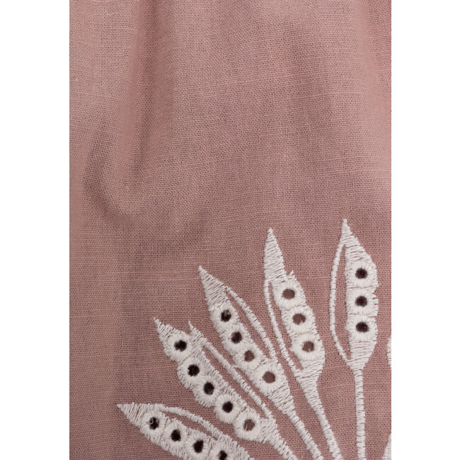 IKKS Pink dress with embroidered shoulders and front for girl