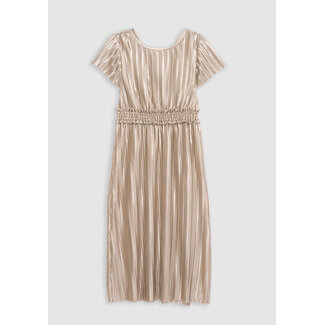 IKKS Gold pleated long dress for girl