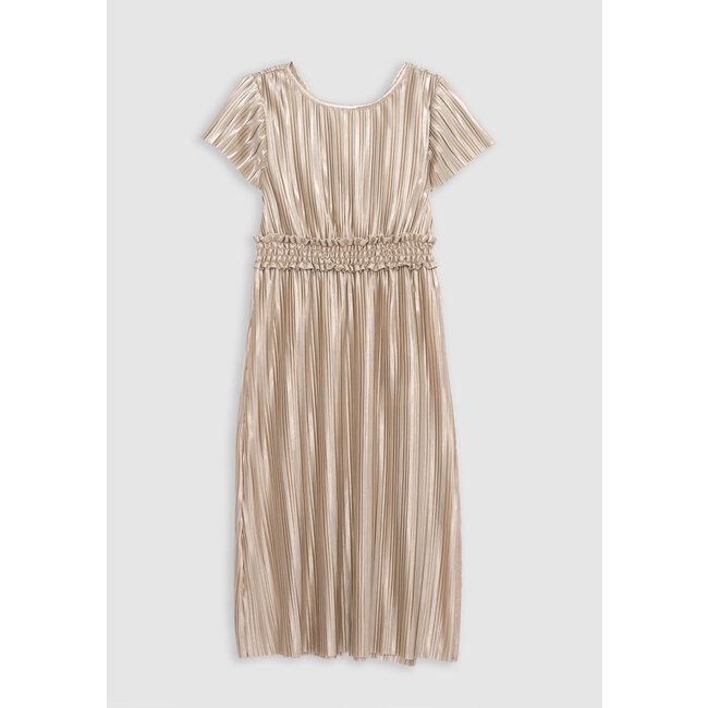 IKKS Gold pleated long dress for girl