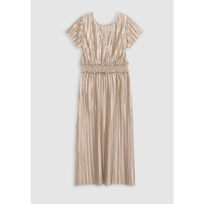 IKKS Gold pleated long dress for girl