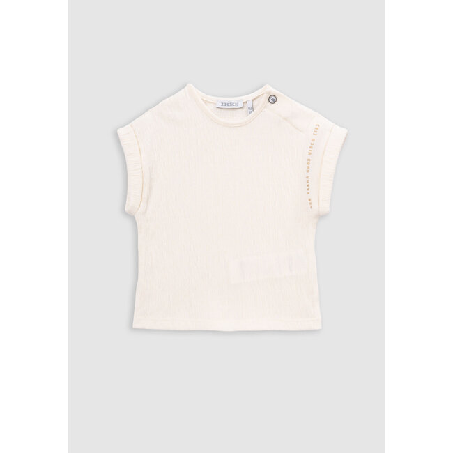 IKKS Pink dress-salopette and ecru baby girl T-shirt set