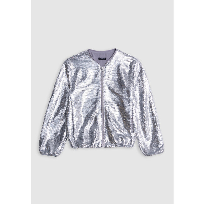 IKKS Silver sequin embroidered bomber for girl