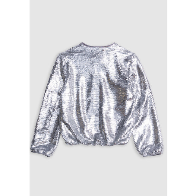 IKKS Silver sequin embroidered bomber for girl