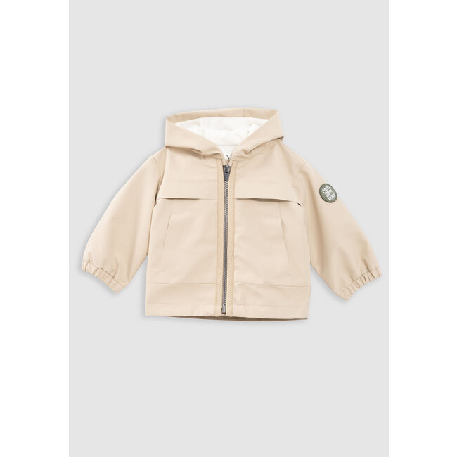 IKKS Beige hooded jacket recycled polyester baby boy