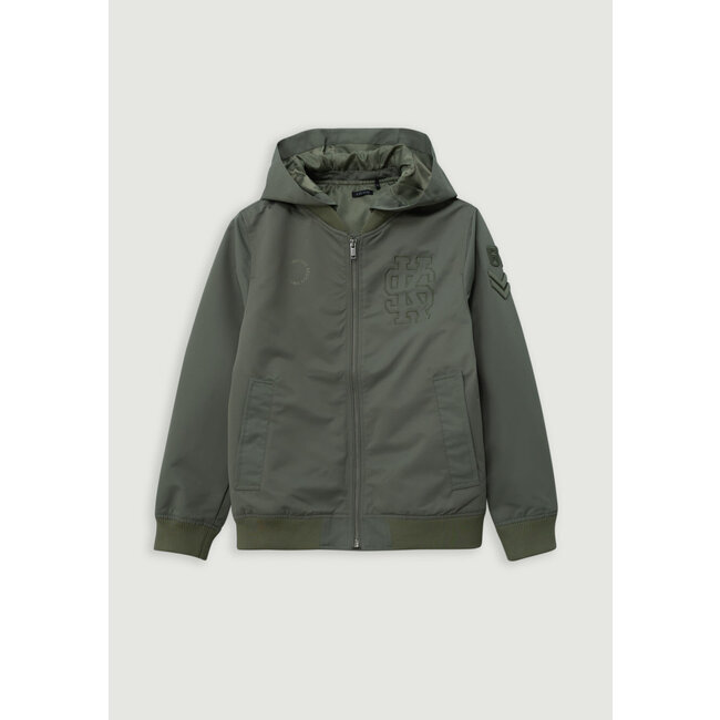 IKKS Khaki bomber with embroidery detail on front back for boy
