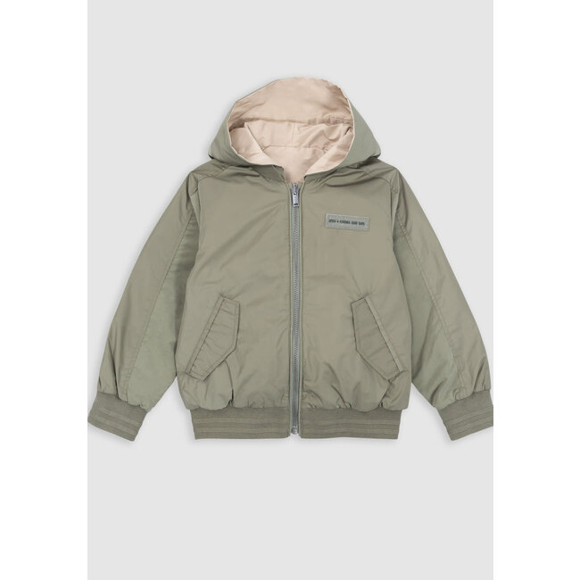 IKKS Reversible khaki and beige jacket for boy