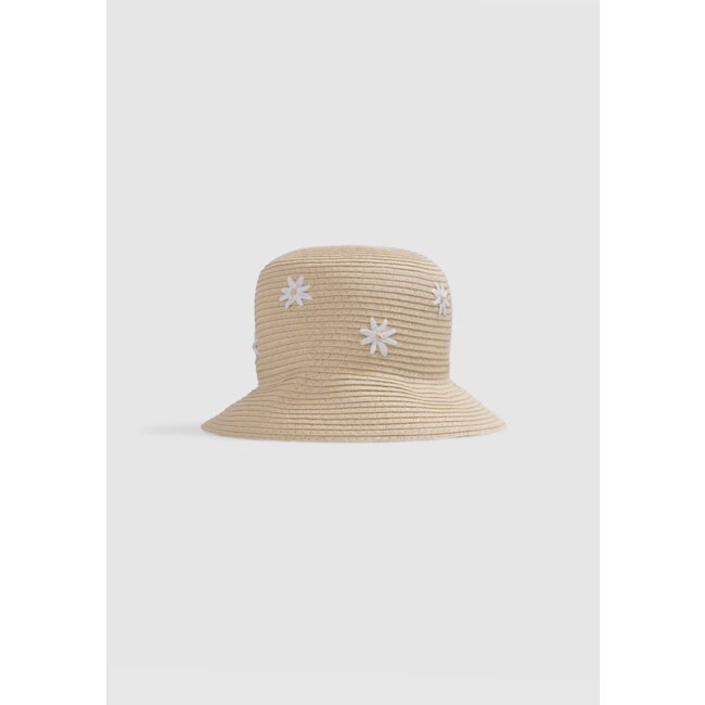 IKKS Beige hat with flowers for girl