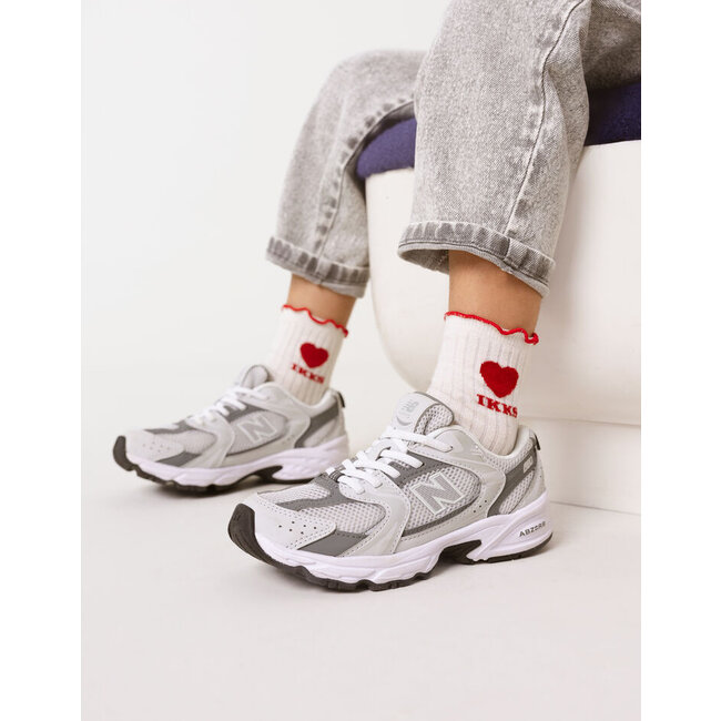 IKKS Anthracite and ecru baby girl socks