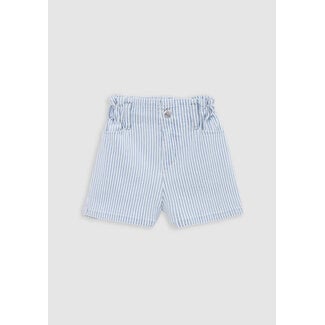 IKKS White jean shorts with blue stripes for girl