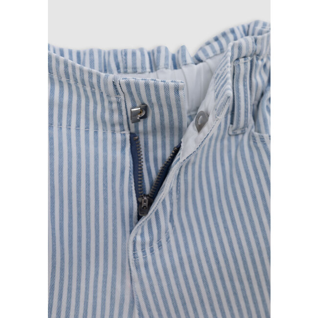 IKKS White jean shorts with blue stripes for girl