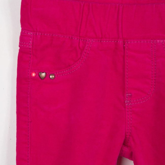 CATIMINI PEONY PINK STRETCH VELVET TREGGINGS