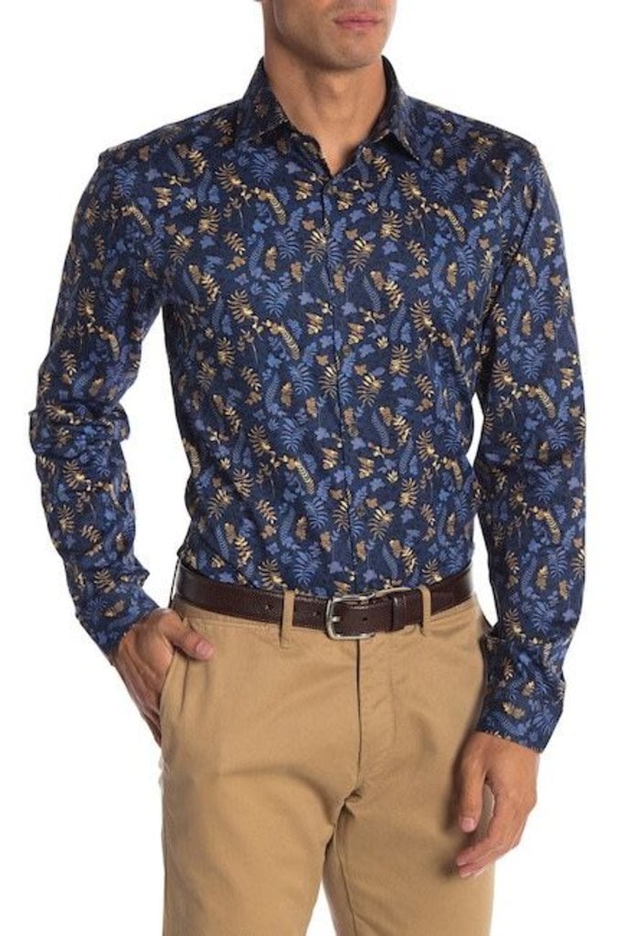 Floral print shirt L/S: 30-21092 - LINDBERGH