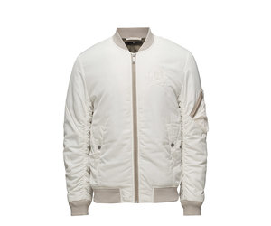Buy White Embroidered Bomber Jacket For Men By Lindbergh Online