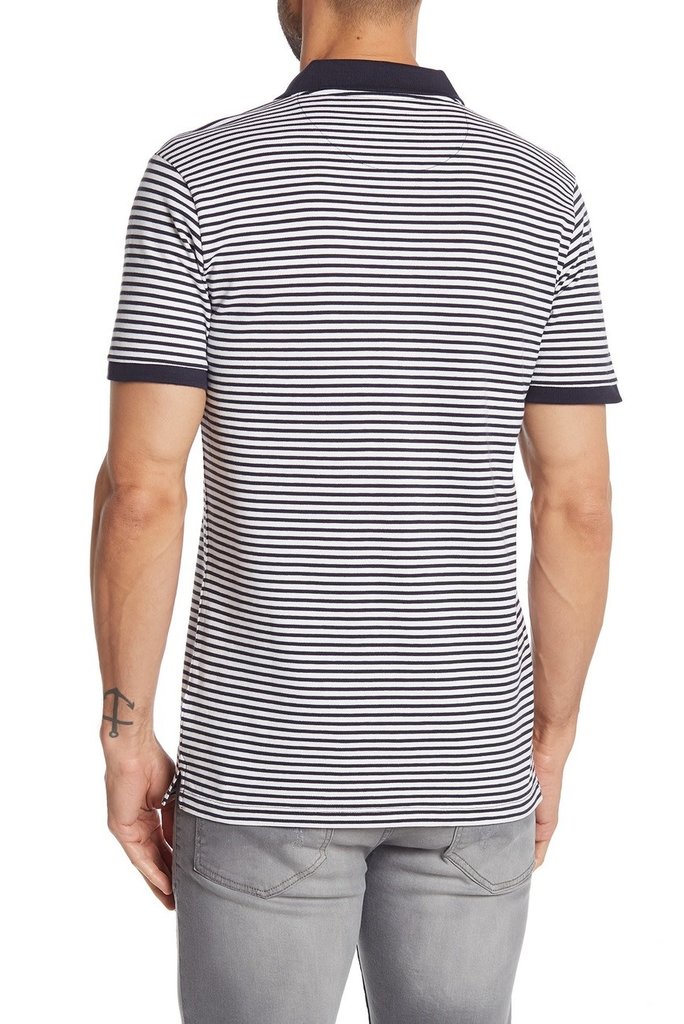 Striped stretch polo shirt S/S: 30-40067 - LINDBERGH