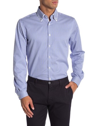 Double Collar Checked Shirt L/S