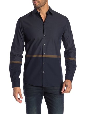 Colour Block Shirt L/S