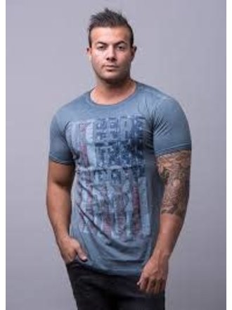 Oil Washed Printed Tee S/S