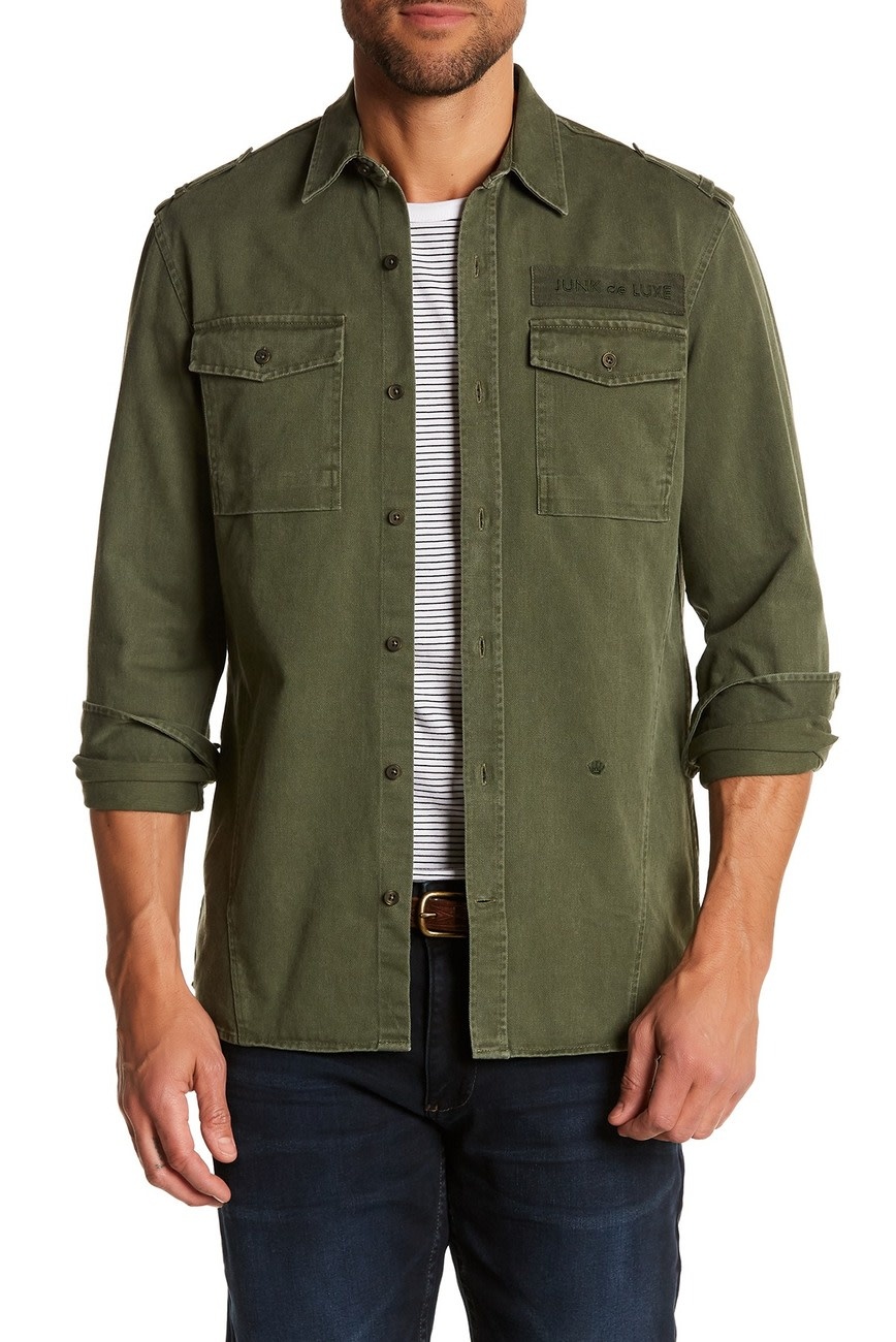 Washed Military Shirt Style: 60-20162 - LINDBERGH