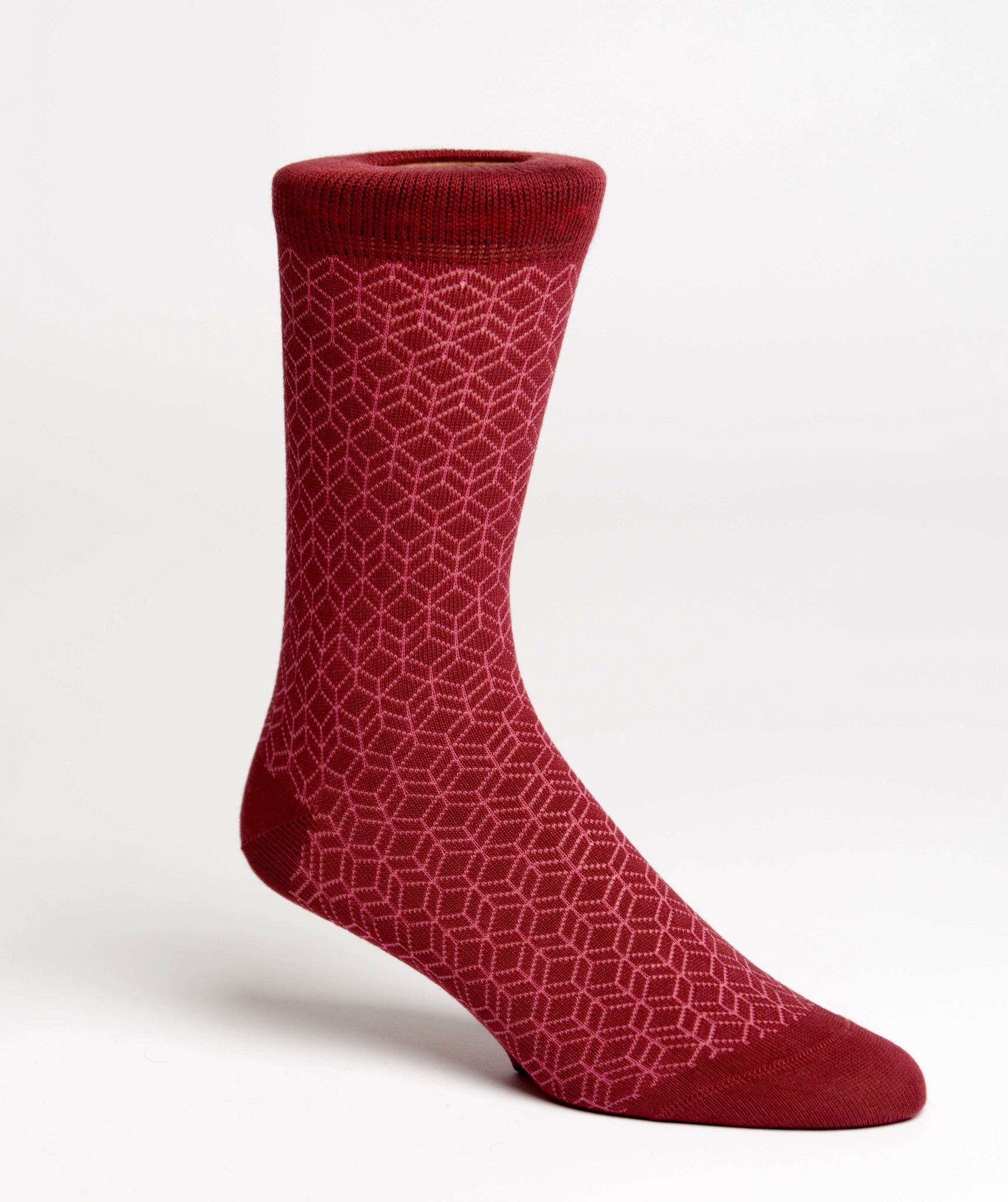 MySocks Diamond Pattern Unisex Mid Calf Socks – Combed Cotton, Seamless Toe, Soft & Lightweight (Multicolor)