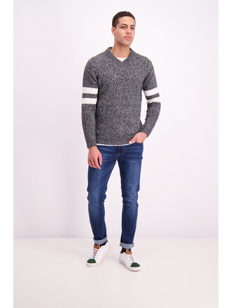 Contrast Melange V-Neck Knit Contrast Melange V-Neck Knit