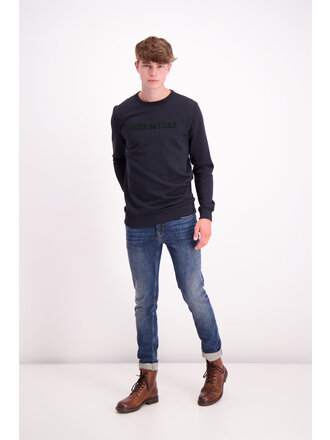 Flock Print Logo Sweater