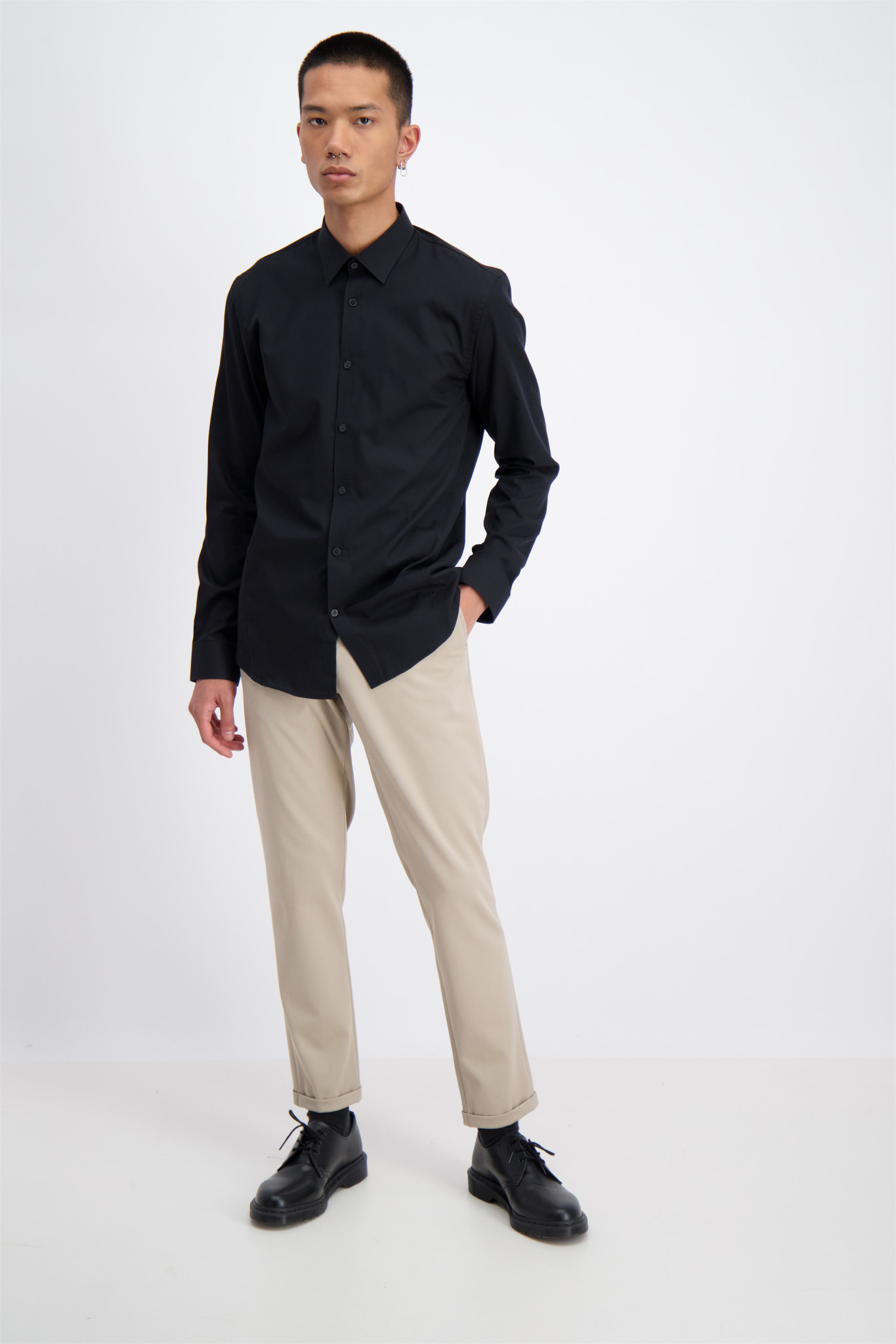 Fine cotton twill L/S dress shirt: 60-20248 - LINDBERGH