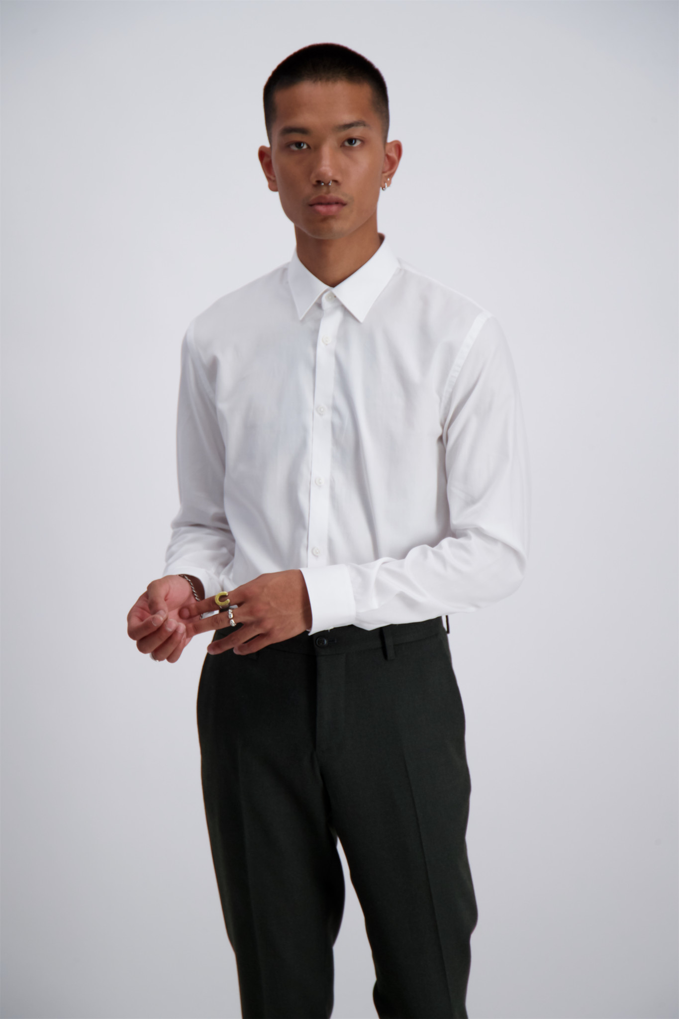 Fine cotton twill L/S dress shirt: 60-20248 - LINDBERGH