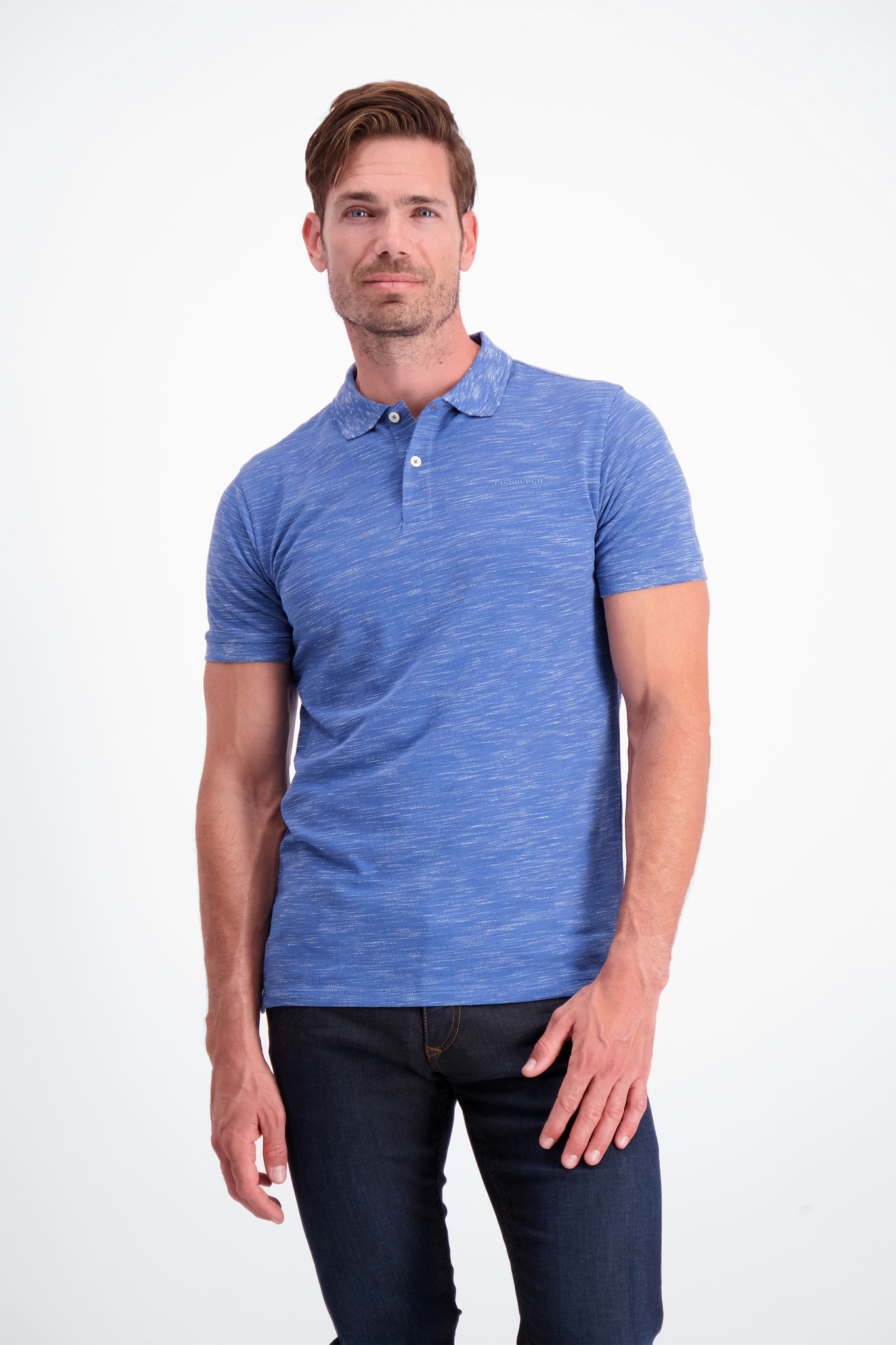 Space Dyed Polo W. Solid Collar: 30-49020 - LINDBERGH