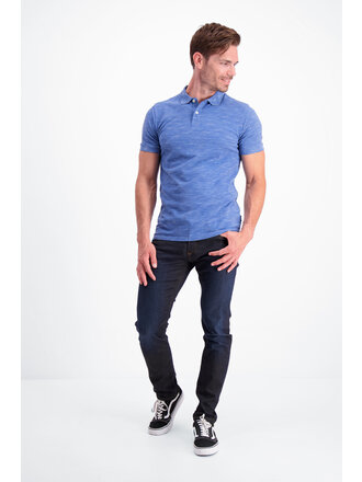 Space Dyed Polo W. Solid Collar S/S