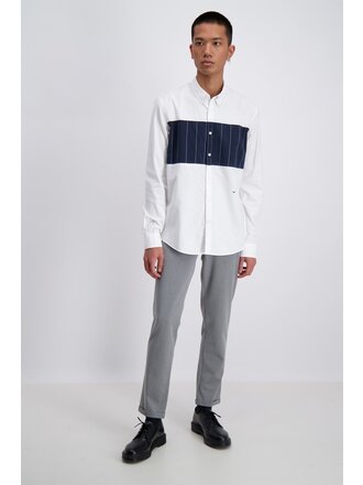 Contrast Panel Shirt L/S