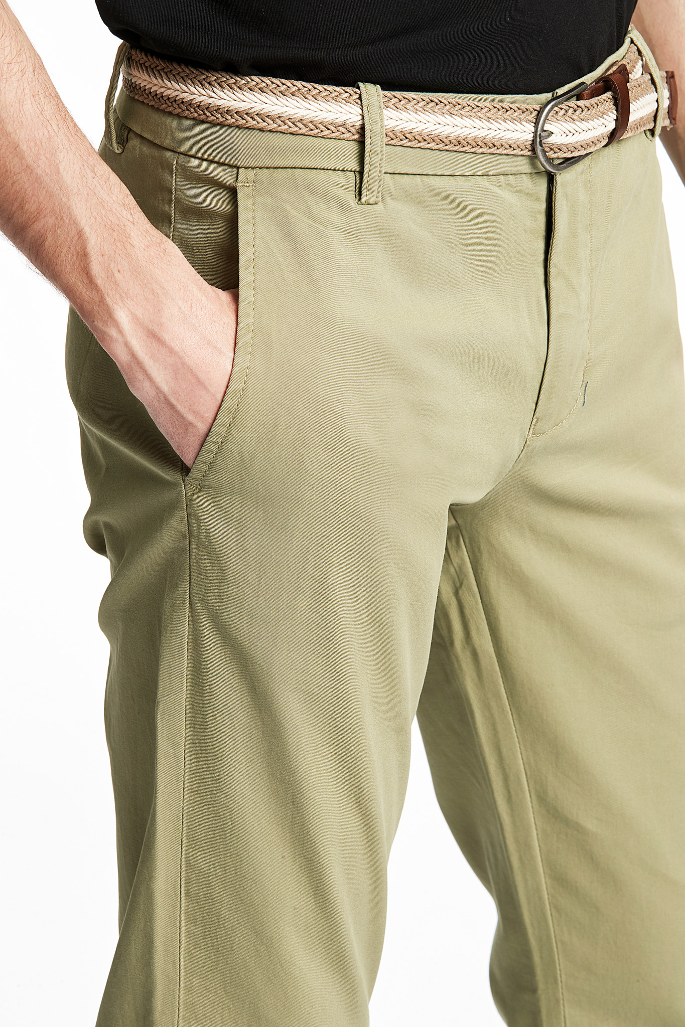 SuperFlex Chino Pants W. Belt Style: 30-005044BUS