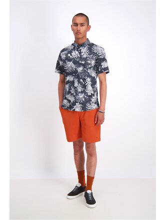 AOP Cotton Linen Shirt S/S