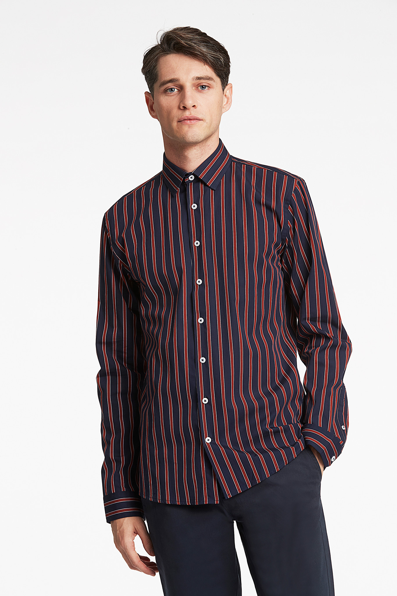 Striped Shirt L/S Style:30-203370US - LINDBERGH