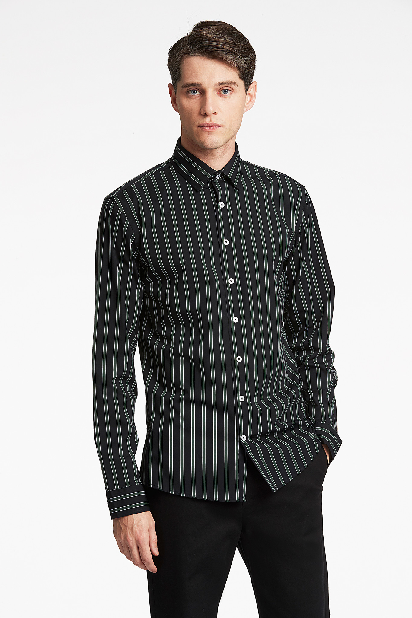 トップス PABLO VINCI Ombre striped shirt PABLO VINCI Ombre striped