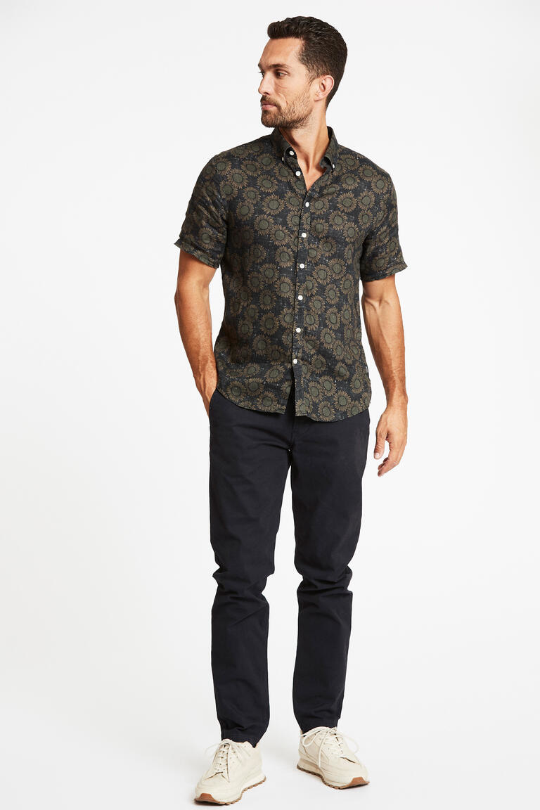 AOP Soft Linen Shirt S/S Style: 30-240089US - LINDBERGH