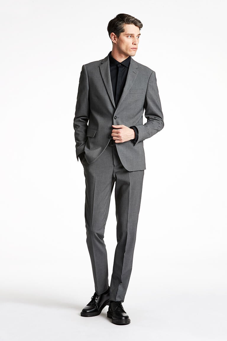 Plain Mens Suit Style: 30-61040US GREY MIX - LINDBERGH