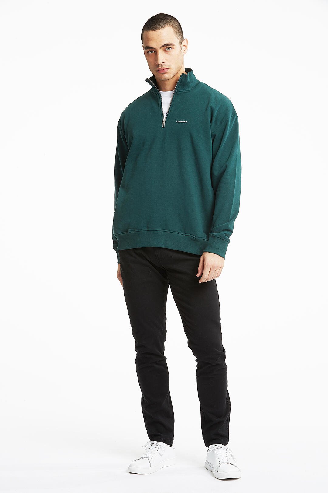 MockNeck Half-Zip Placket Sweater L/S Style: 30-705084US