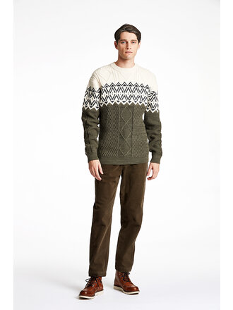 Cable Mix Two-Color Knitwear