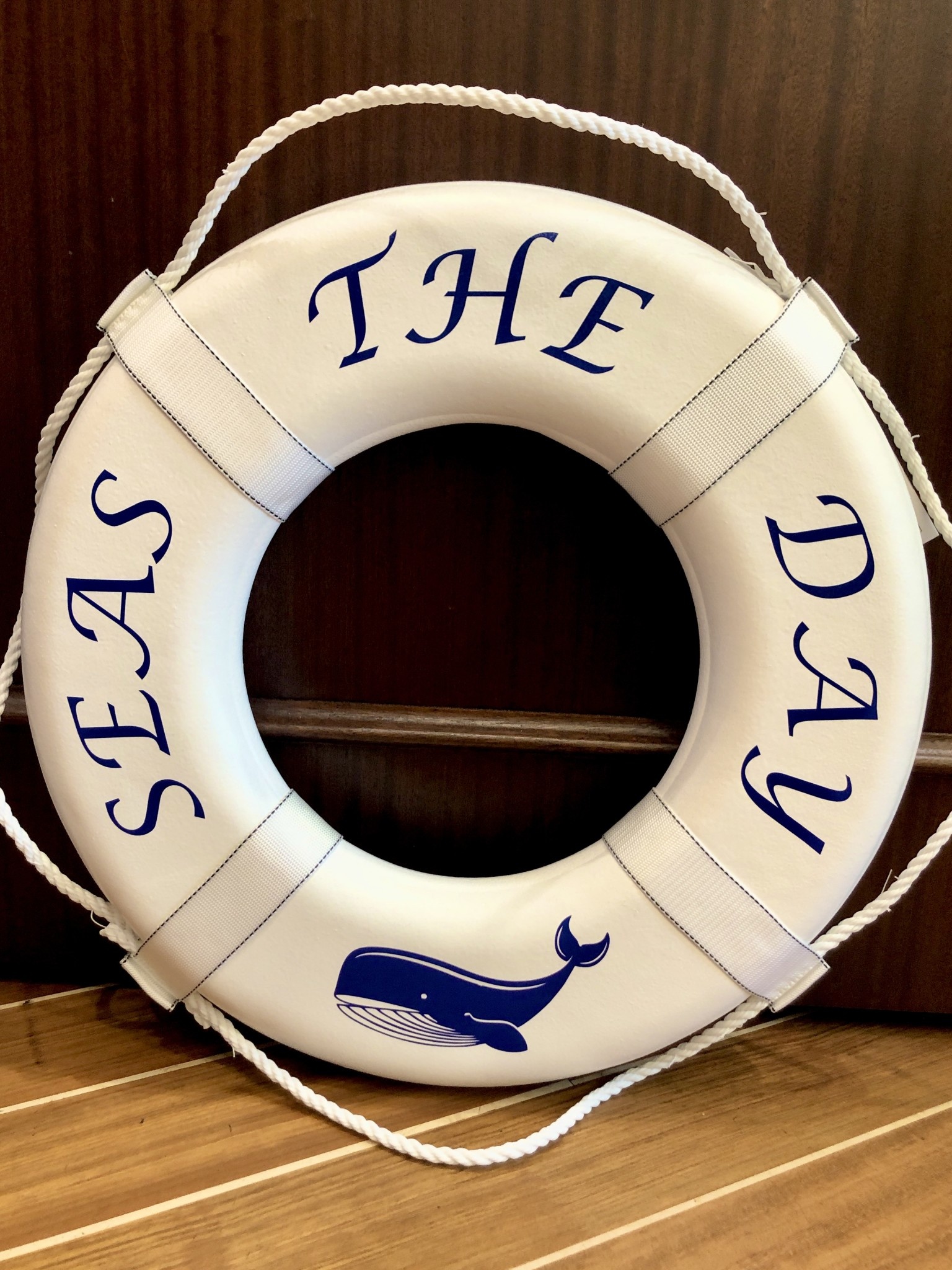 CUSTOMIZED LIFE RING "SEAS THE DAY" The BOATHOUSE Boatique