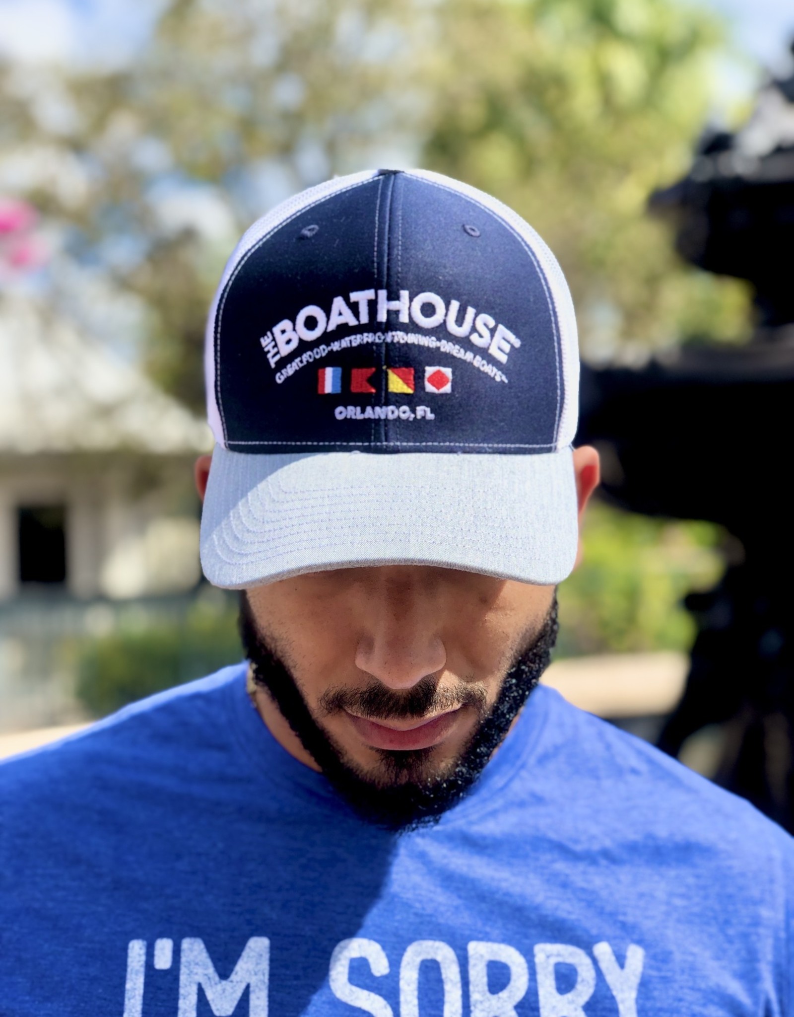 The Idea Girl CLASSIC LOGO NAVY/WHITE/HEATHER SNAP BACK HAT