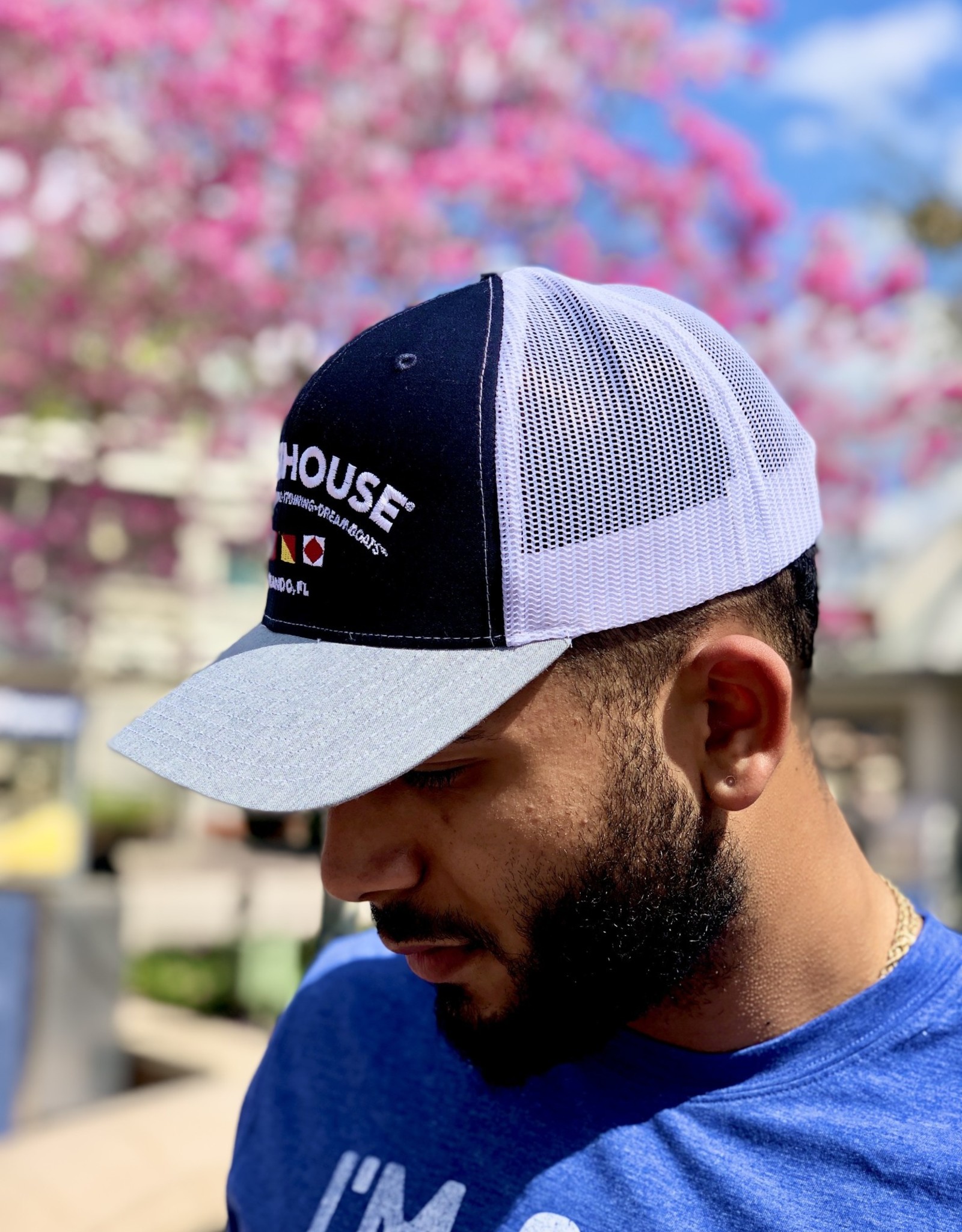 CLASSIC LOGO NAVY/WHITE/HEATHER SNAP BACK HAT