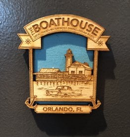 BICAST INC. BOATHOUSE WOODEN MAGNET