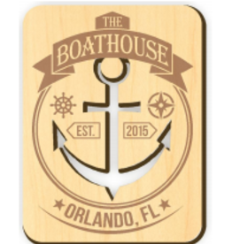 BUCKET WONDERS BW BOATHOUSE/ANCHOR WOODEN MAGNET