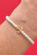Say Like Yay NAUTICAL PEARL WITH ANCHOR BRACELET